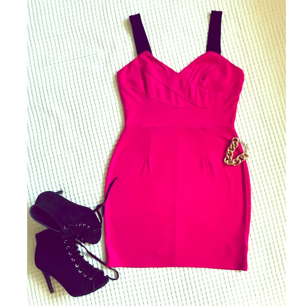 Magenta/bright pink short dress